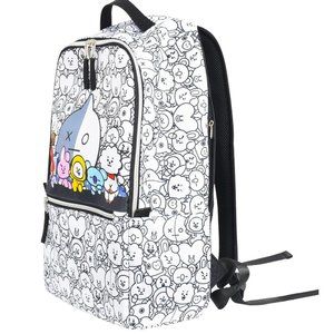 NWT BT21 LINE FRIENDS 12 Inch Sleeve Laptop Backpack, Padded Computer Tr…